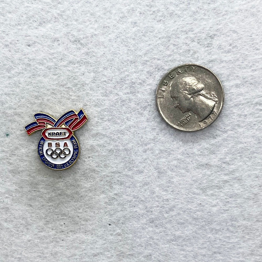🔮 5/$25 Vintage Kraft US Olympics 1992 Pin - Picture 2 of 3